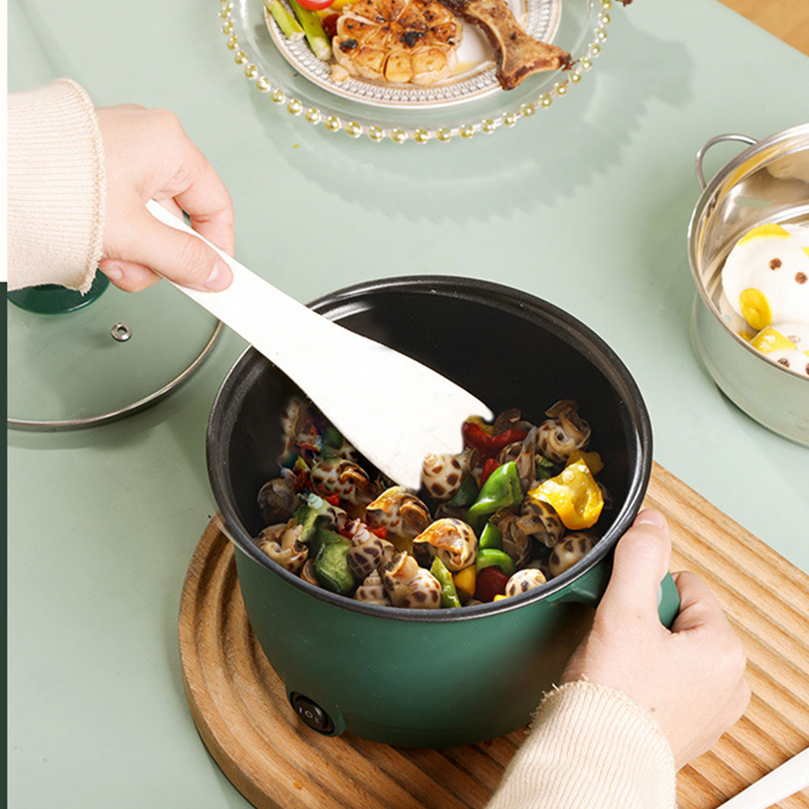 Electric Cooking Pot 1.5L 600W - đánh giá và giá Home Cooking Electric